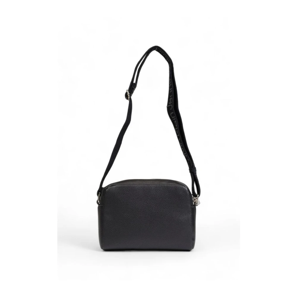 Calvin Klein Zwarte Leren Accessoiretas Herfst Winter Collectie Black Dames