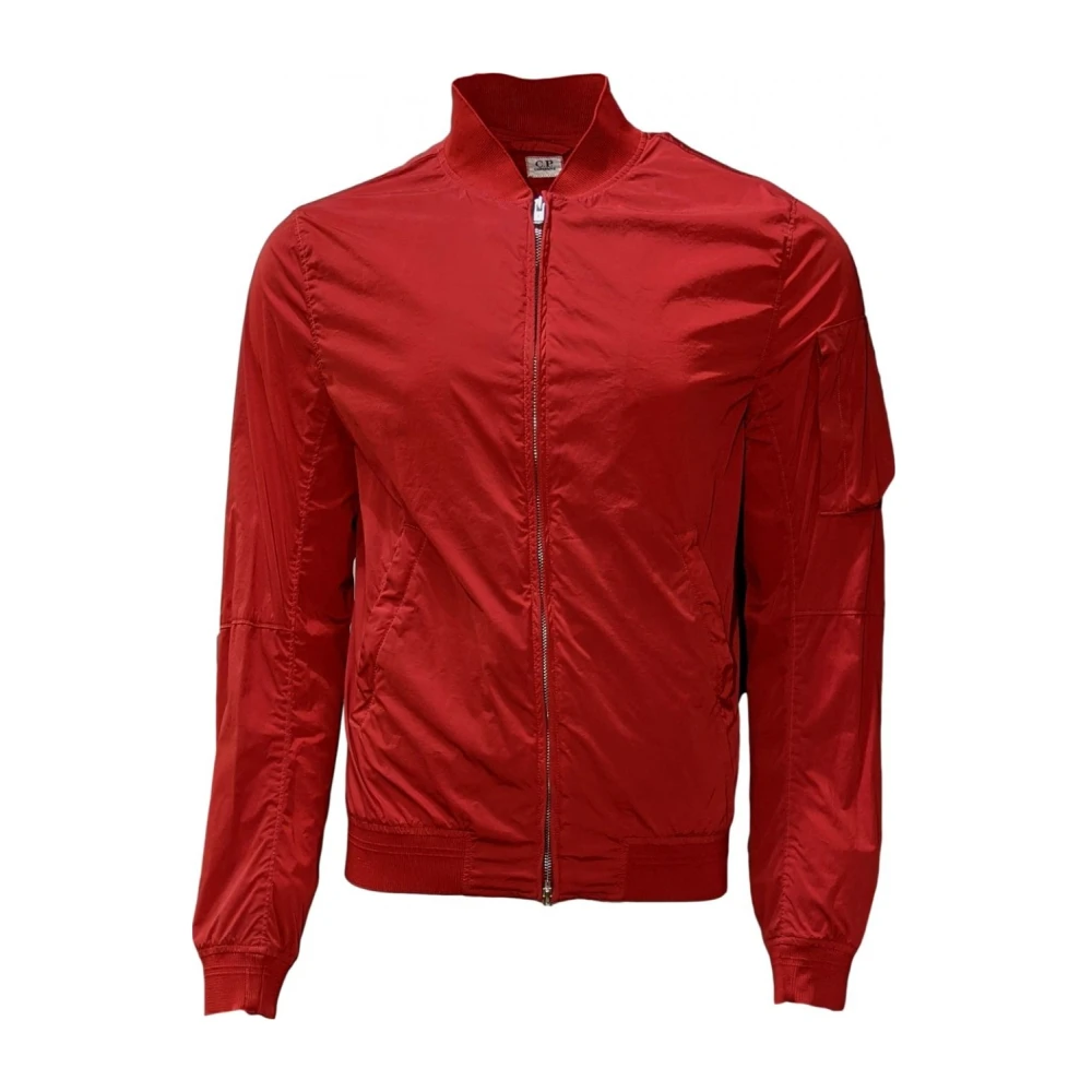 C.p. Company Men's Red Bomber Jackets, 2XL, Water-Resistant Bomber Jacket