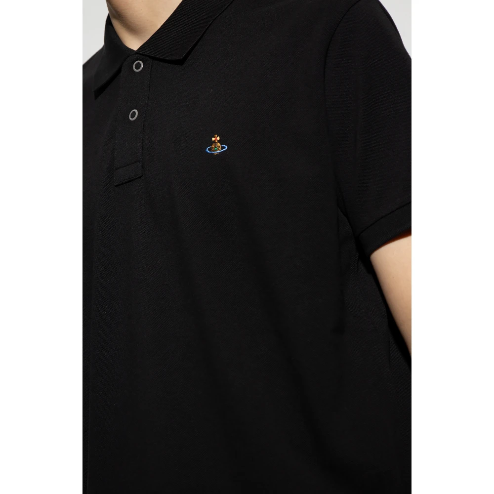 Vivienne Westwood Polo shirt met logo Black Heren