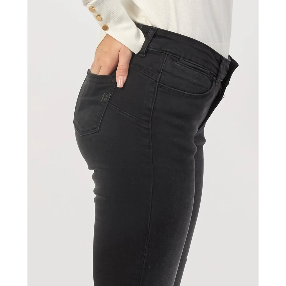 Fracomina Zwarte Slim Fit 5-Pocket Jeans Black Dames