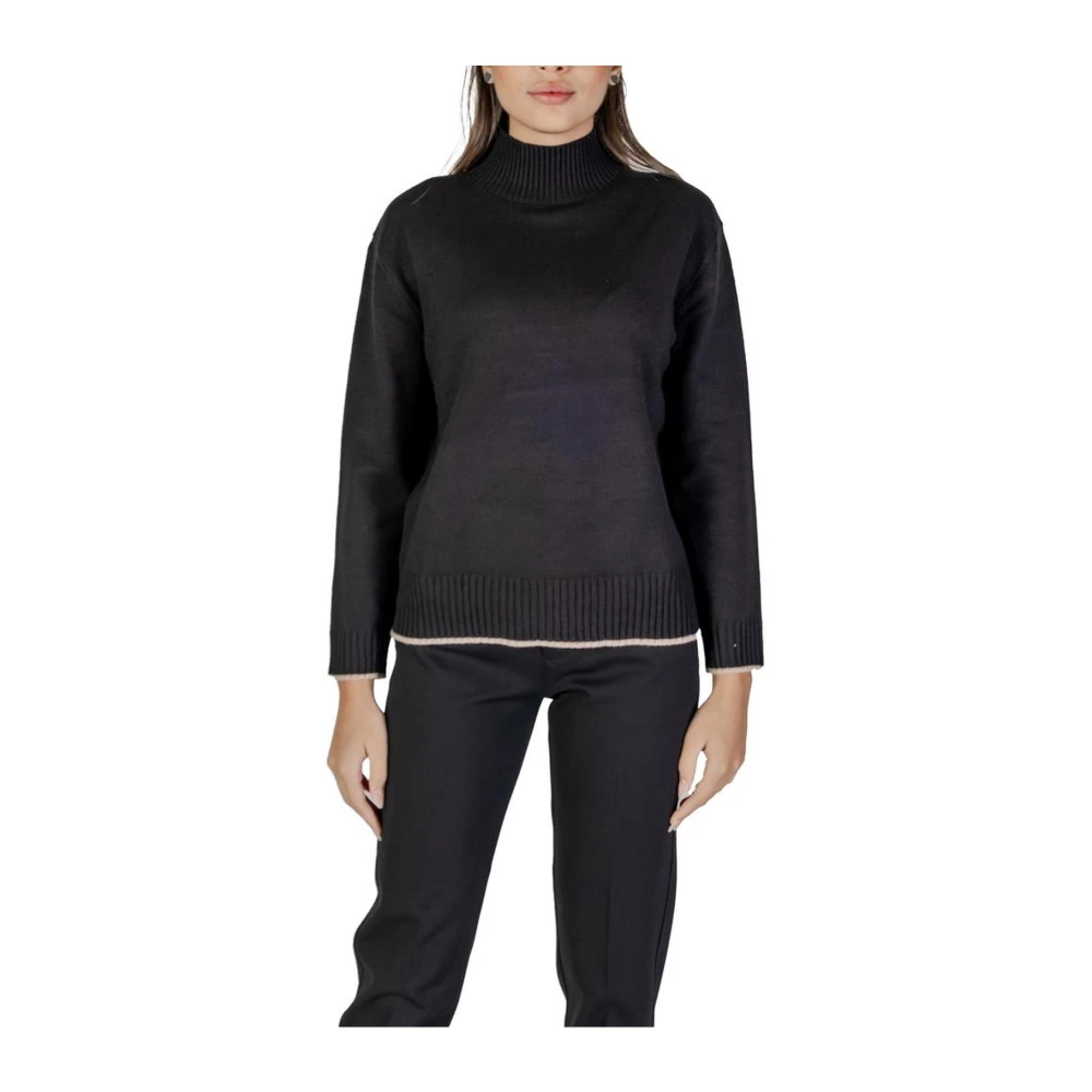 Street One Zwarte Gebreide Trui Herfst Winter Collectie Black Dames