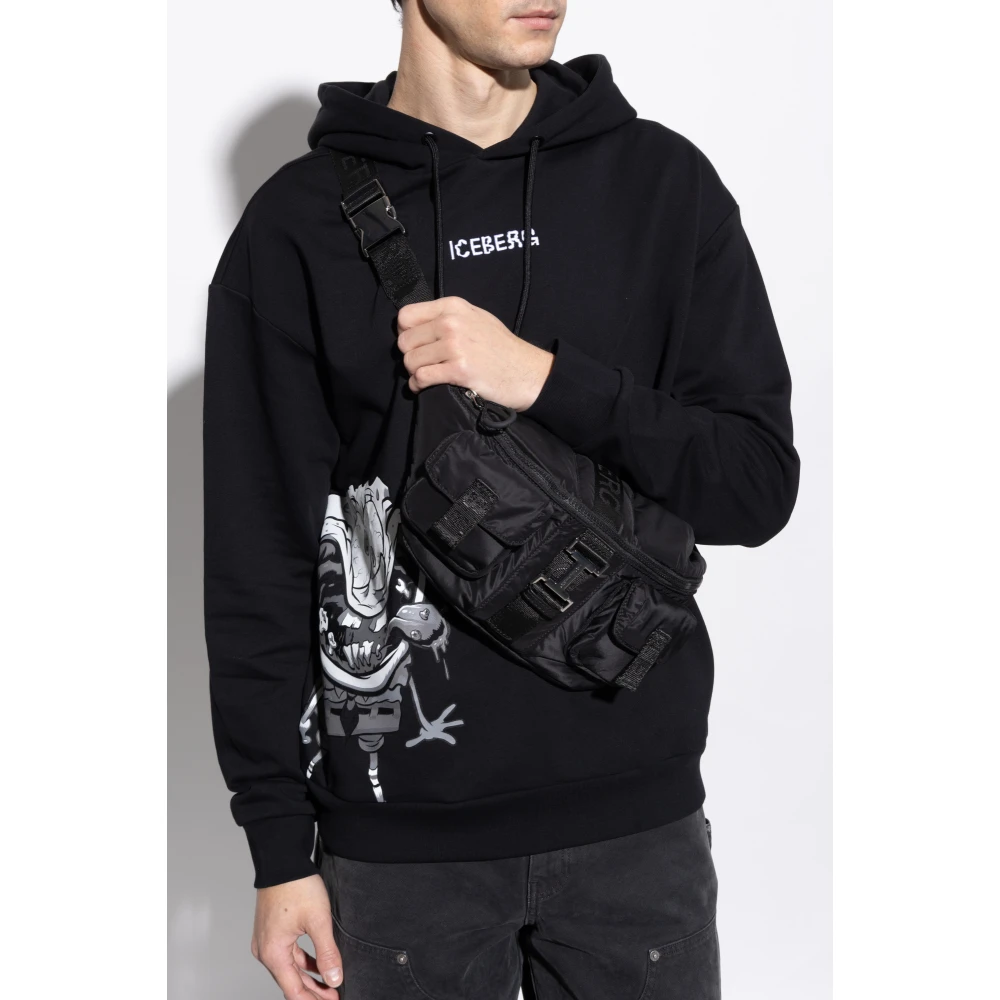 Iceberg Heuptas met logo Black Heren