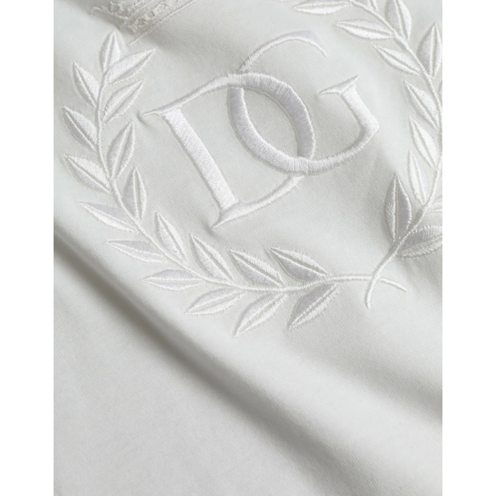 Dolce & Gabbana Wit geëmbosseerd logo T-shirt White Heren