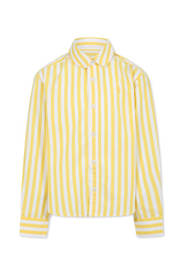 canary-yellow-white-long-sleeves-shirt
