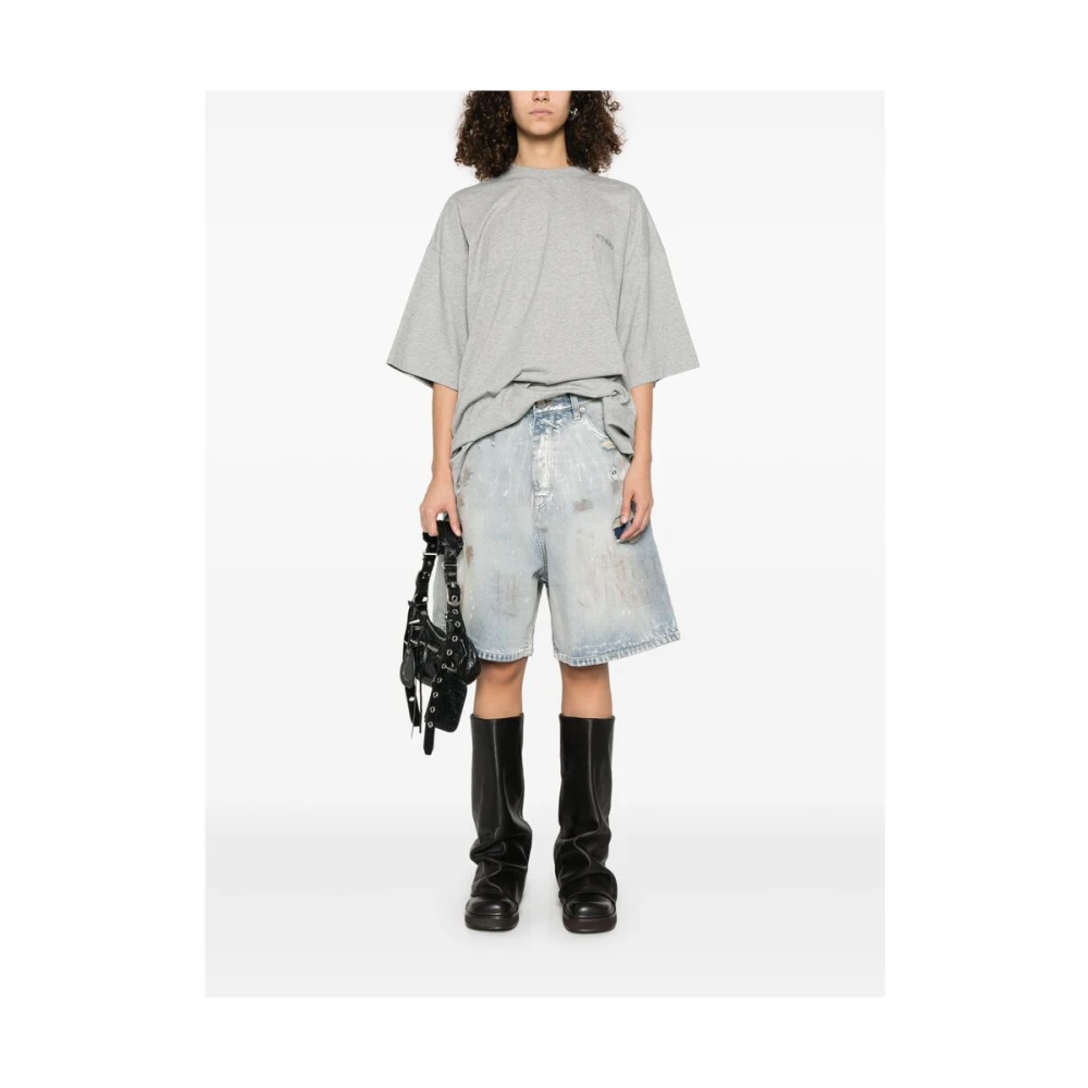 Vetements Blauwe knoopsluiting klassieke vijf zakken Blue Heren