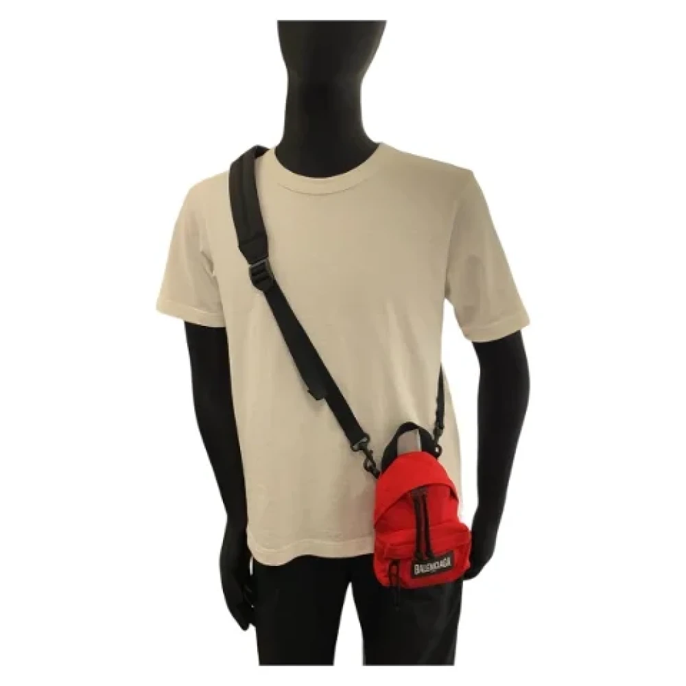 Balenciaga Vintage Pre-owned Canvas crossbody-bags Red Heren