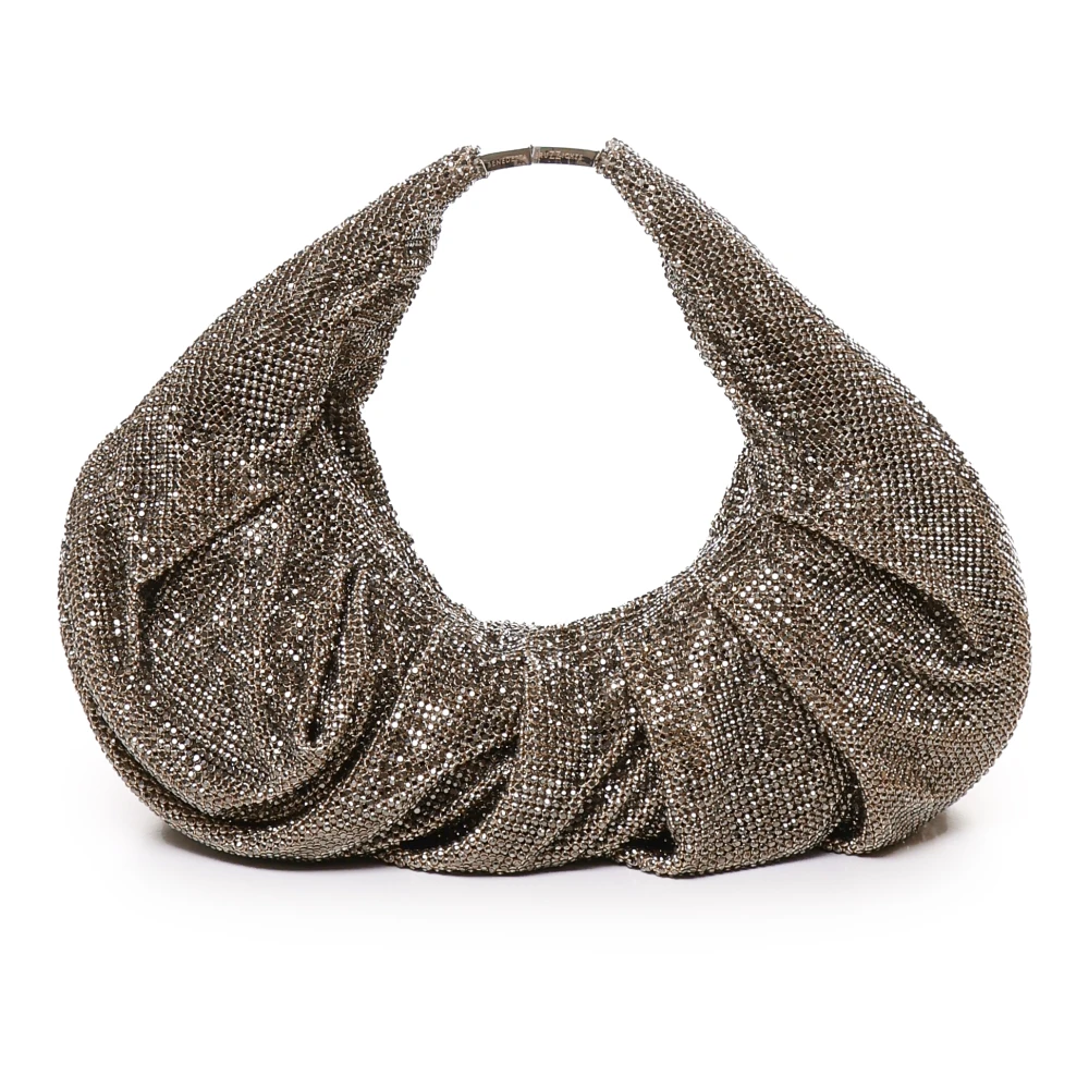 Benedetta Bruzziches Grijze Mesh Schoudertas Rits Sluiting Gray Dames