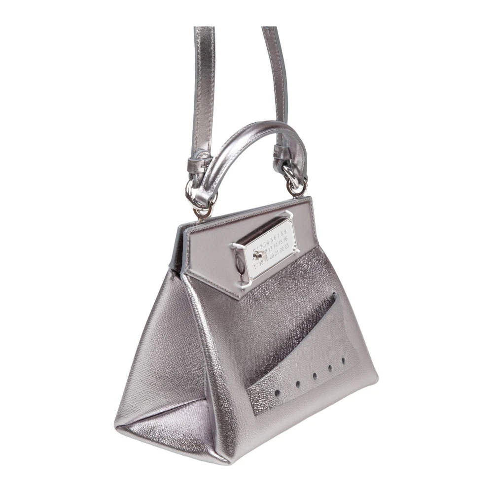 Maison Margiela Zilver Metallic Leren Handtas Gray Dames