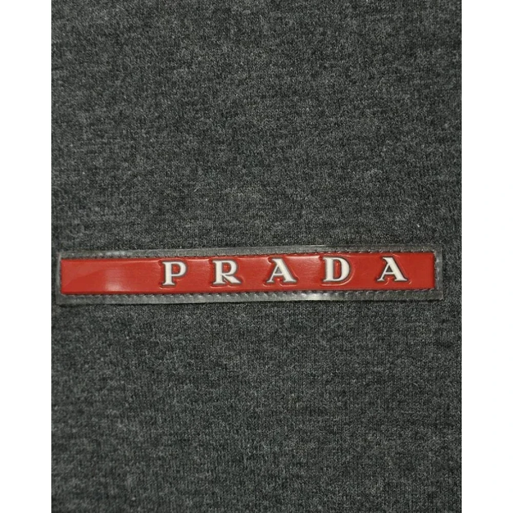 Prada Vintage Pre-owned Cotton tops Gray Dames