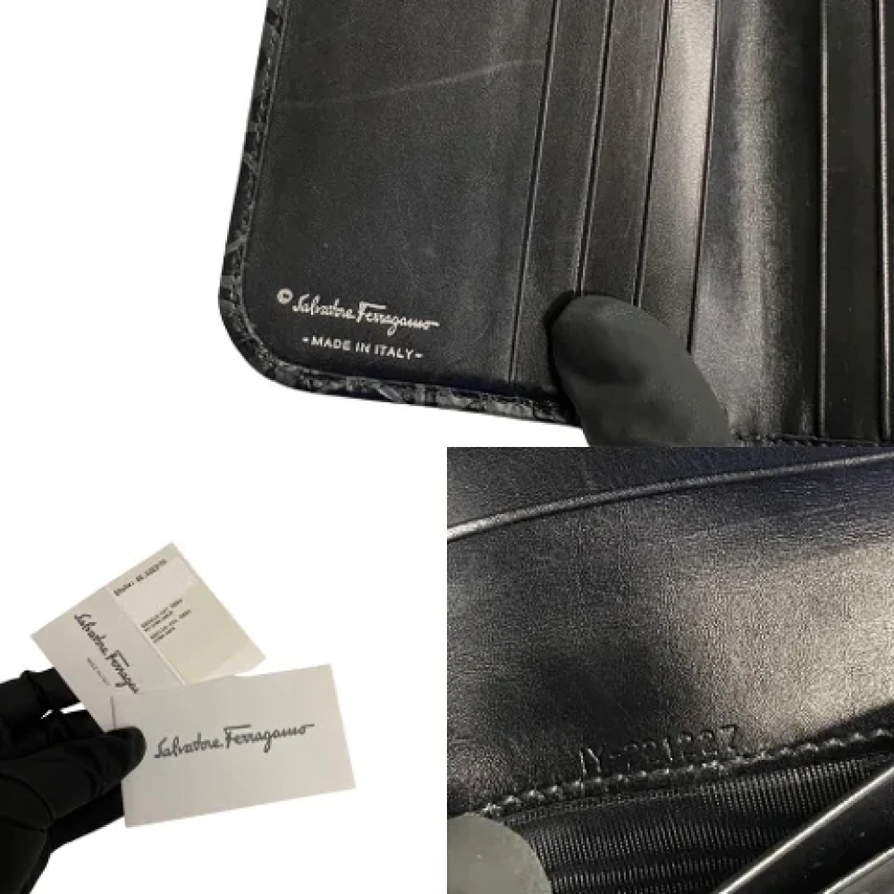 Salvatore Ferragamo Pre-owned Leather wallets Black Dames