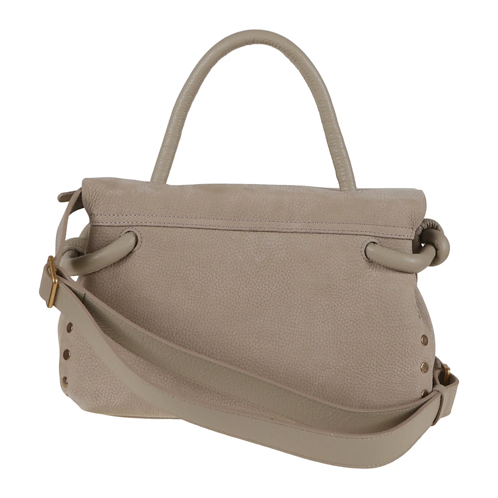 Zanellato Grijze Leren Schoudertas Elegant Ontwerp Gray Dames