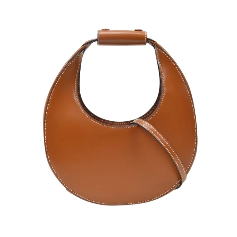 Staud Brown Mini Moon Handbag - Tan - Leather - Female - Handbags - One Size - Bags