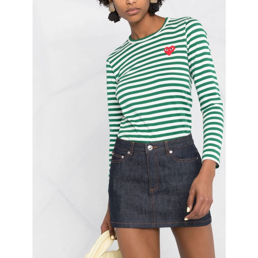 A.p.c. Blauwe Denim Rok met Ritssluiting Blue Dames