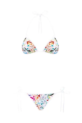 Bikini i tryckt stretchmaterial