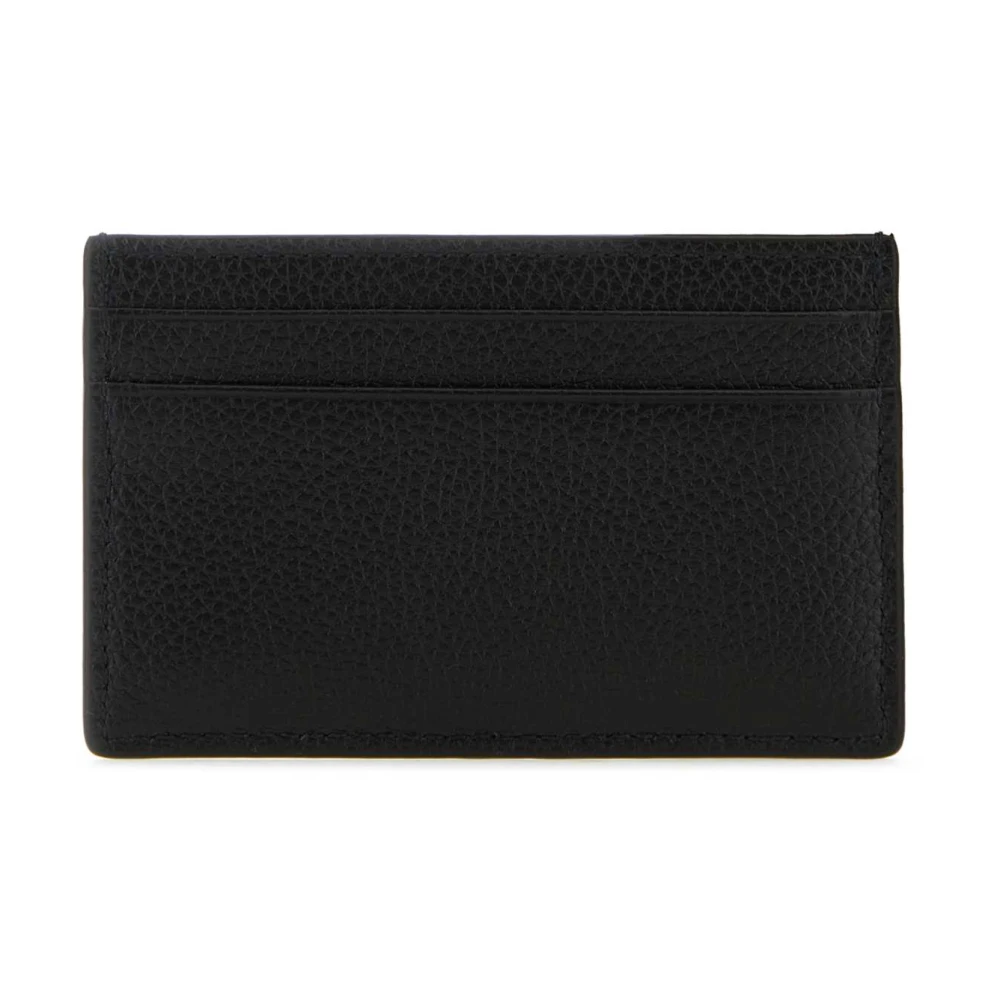 alexander mcqueen Zwarte leren kaarthouder Black Heren