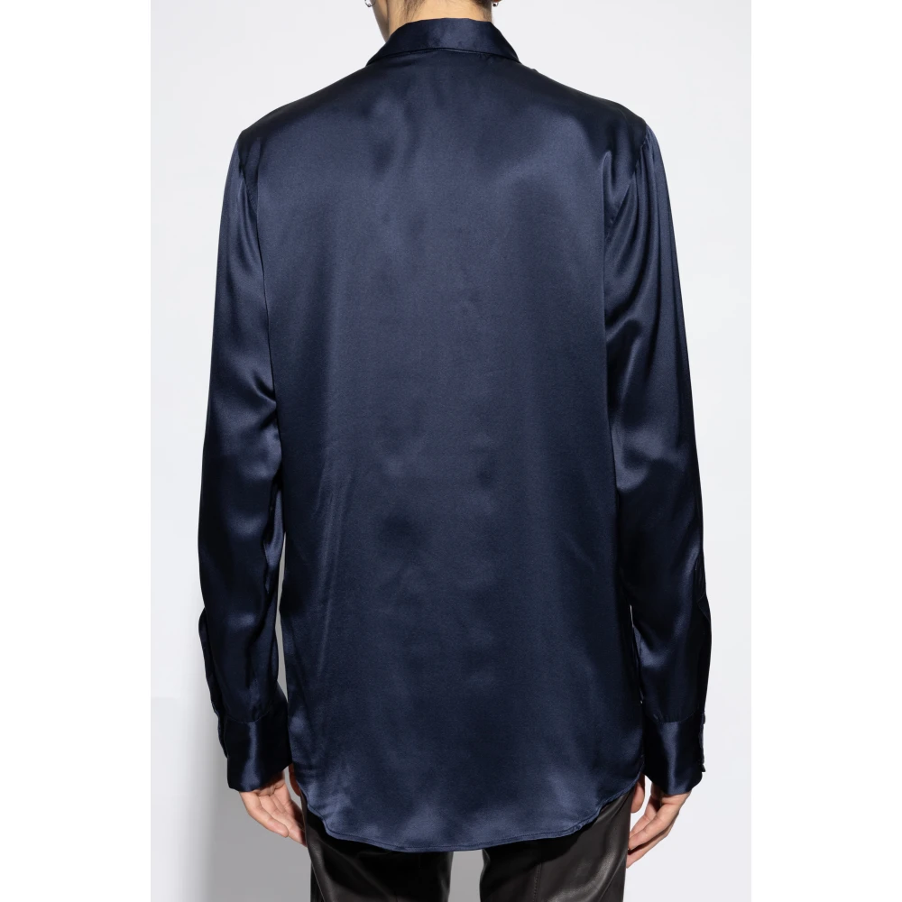 Dsquared2 Zijden overhemd Blue Heren