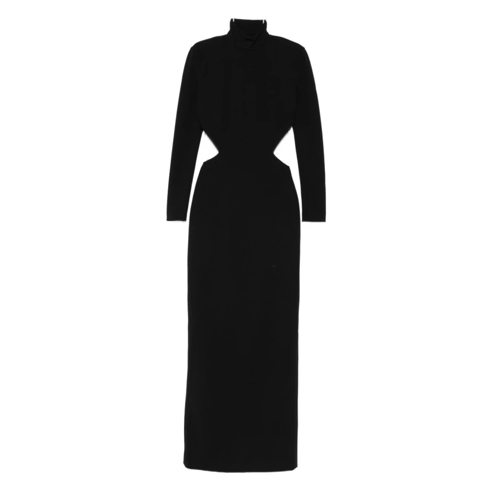 Solace London Women's Black Mock Neck Long-Sleeve Maxi Dress - Maxi Dresses - Xs - Dresses
