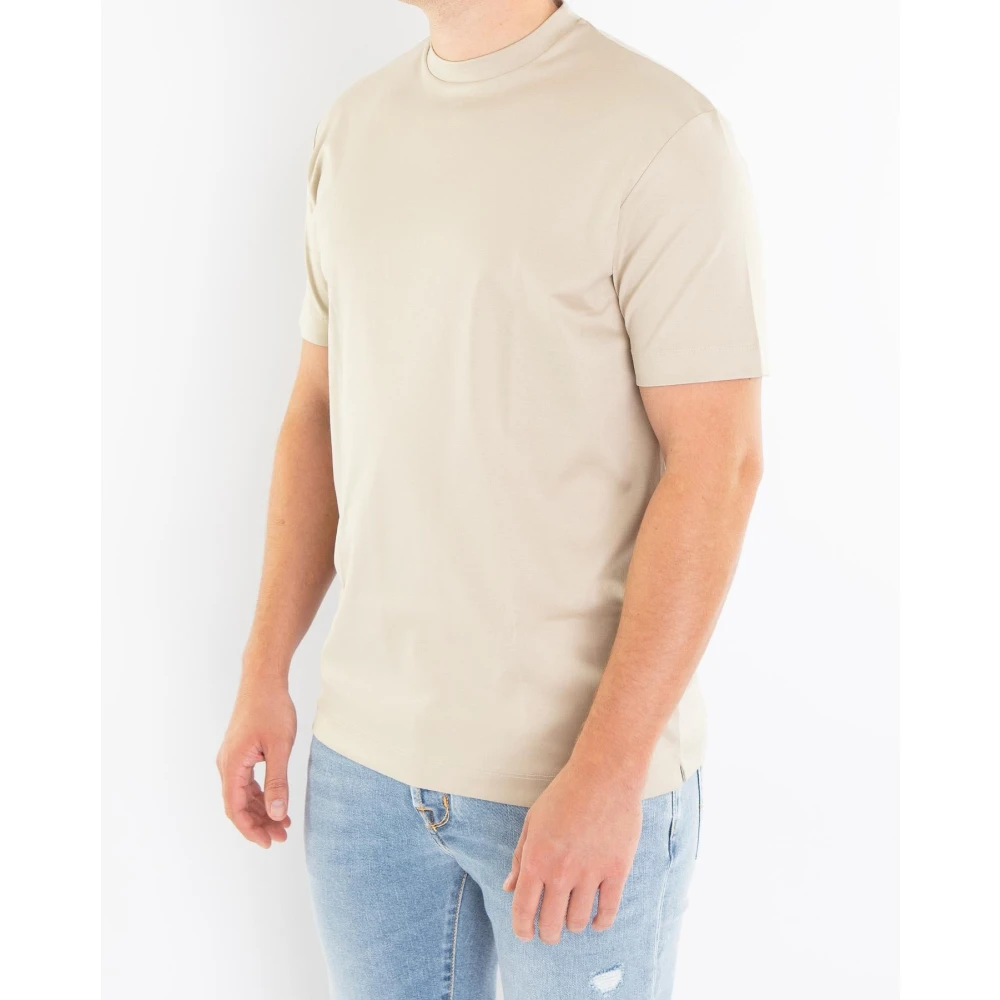 Valenza Supima Beige Interlock T-Shirt Beige Heren
