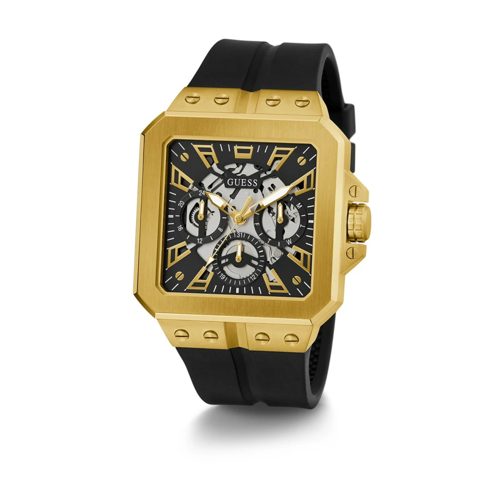 Guess Men's Black Leo Multifunction Watch - Watches - One Size - Accessories