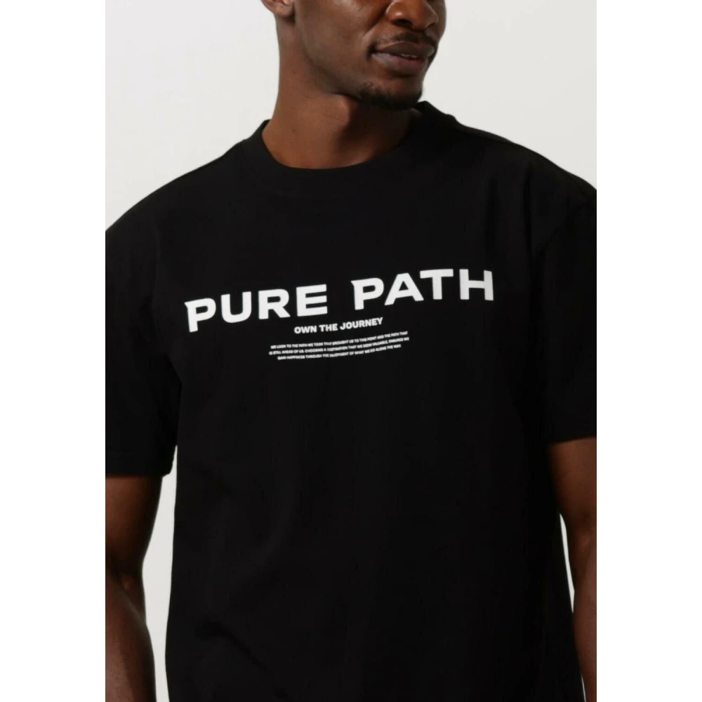 Pure Path Heren Polo & T-shirt met Front Print Black Heren