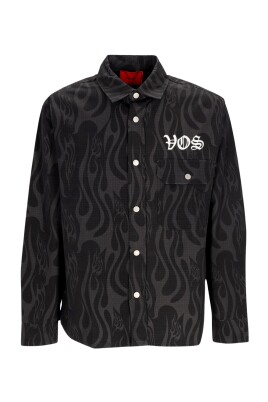 flames-print-long-sleeve-shirt-black