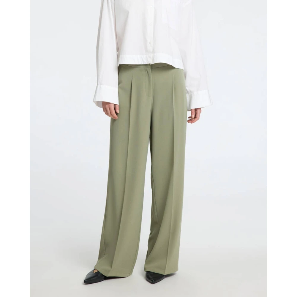 Selected Femme Wide Leg Pant Noos Green Dames