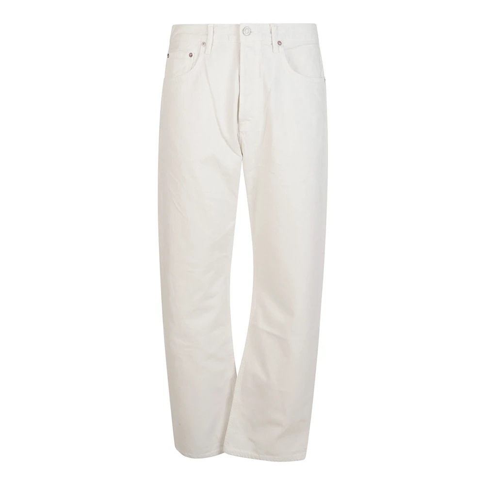 Agolde Men's White Wide Jeans, W29, Wide Jeans