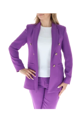 Lila Dubbelknäppt Blazer Kontorskläder
