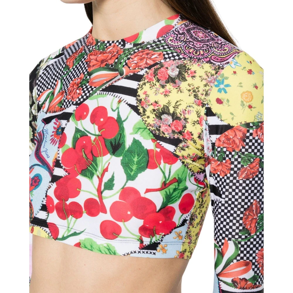 Moschino Patchwork Cropped Top Multicolor Dames