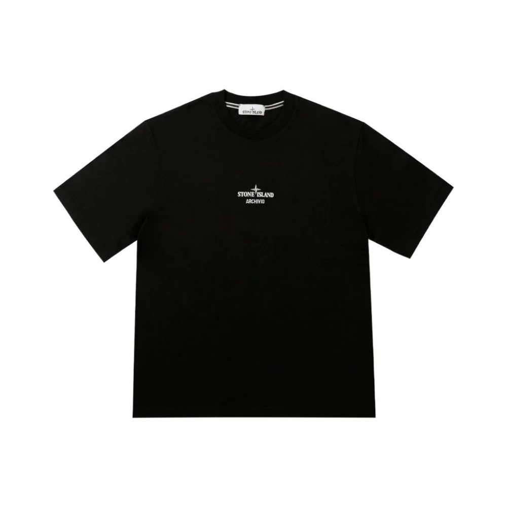 Stone Island , T-Shirts, Male, Black, M, T-Shirts And Polos