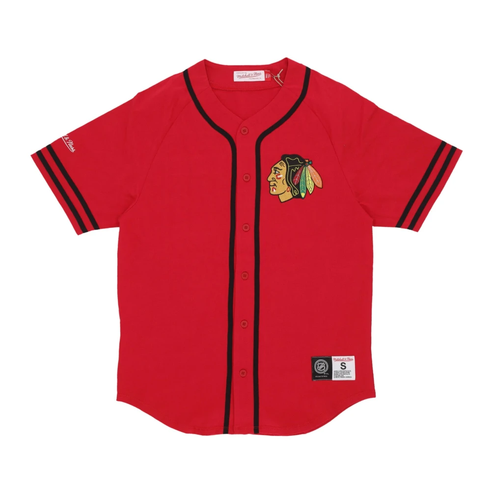 Mitchell & Ness Men's Red Chicago Blackhawks Nhl Cotton Jacket