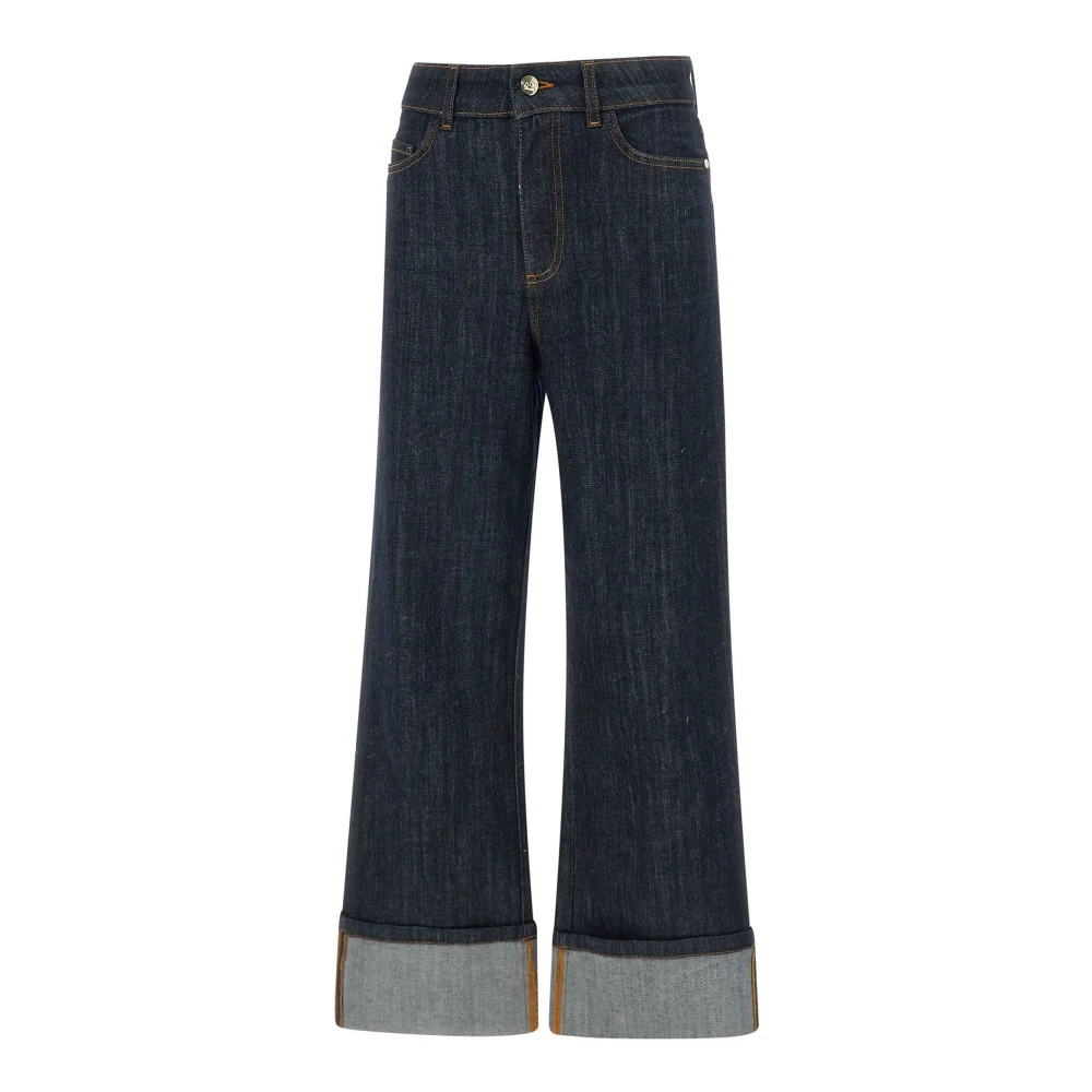 Kaos Donkerblauwe Stretch Denim Jeans Blue Dames