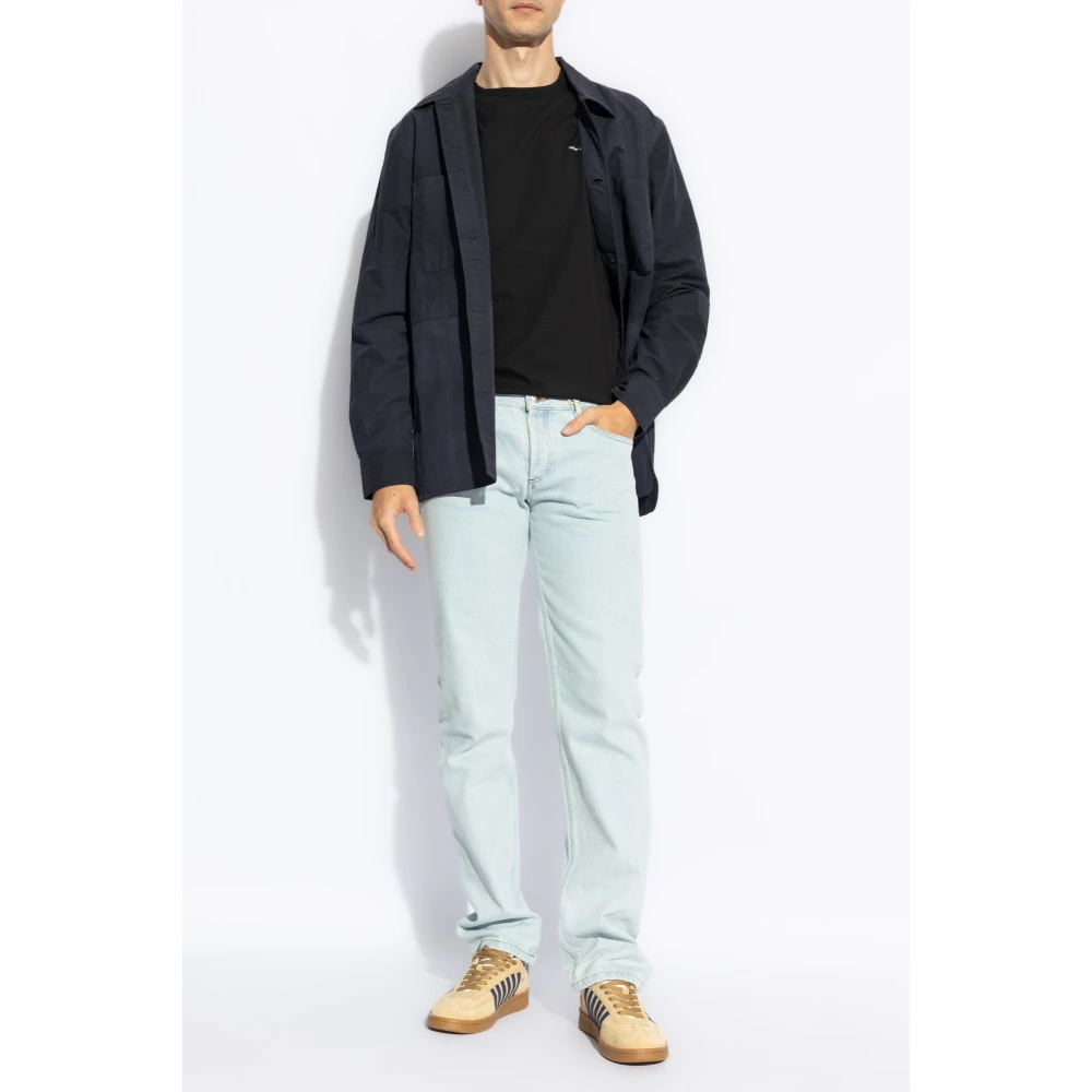 A.p.c. T-shirt met logo Black Heren