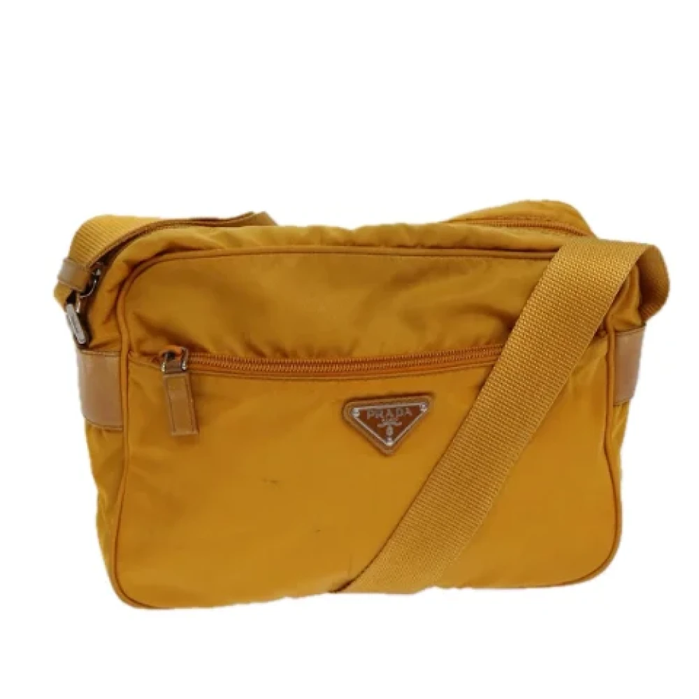 Prada Vintage Pre-owned Nylon prada-bags Orange Dames