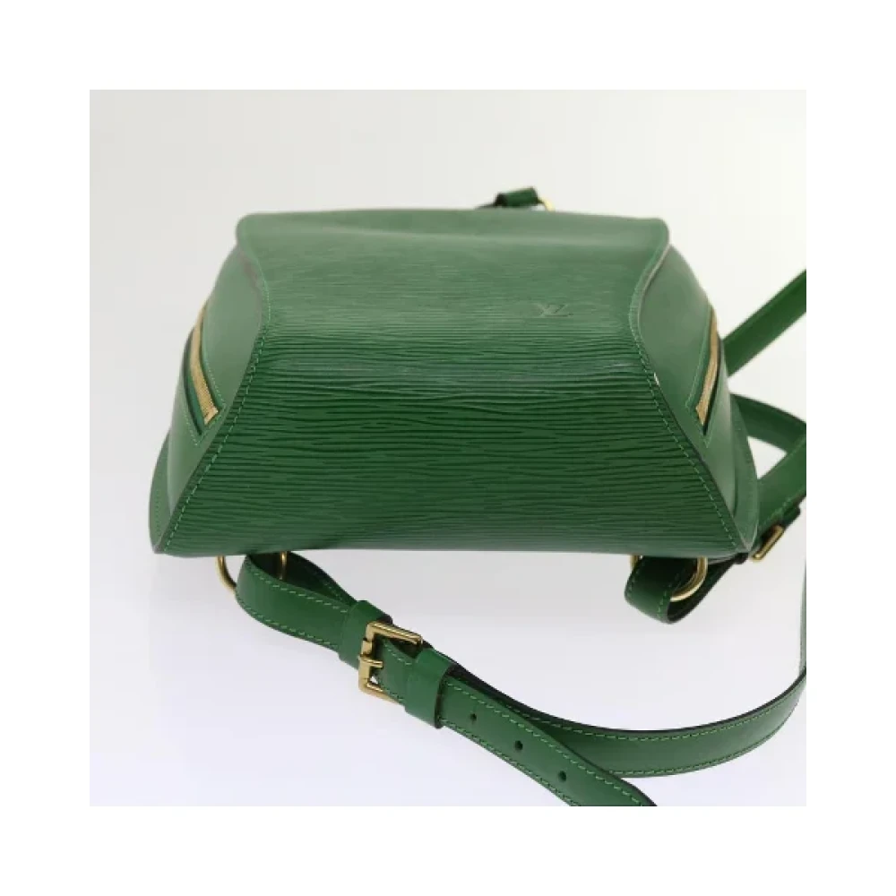 Louis Vuitton Vintage Pre-owned Leather backpacks Green Dames