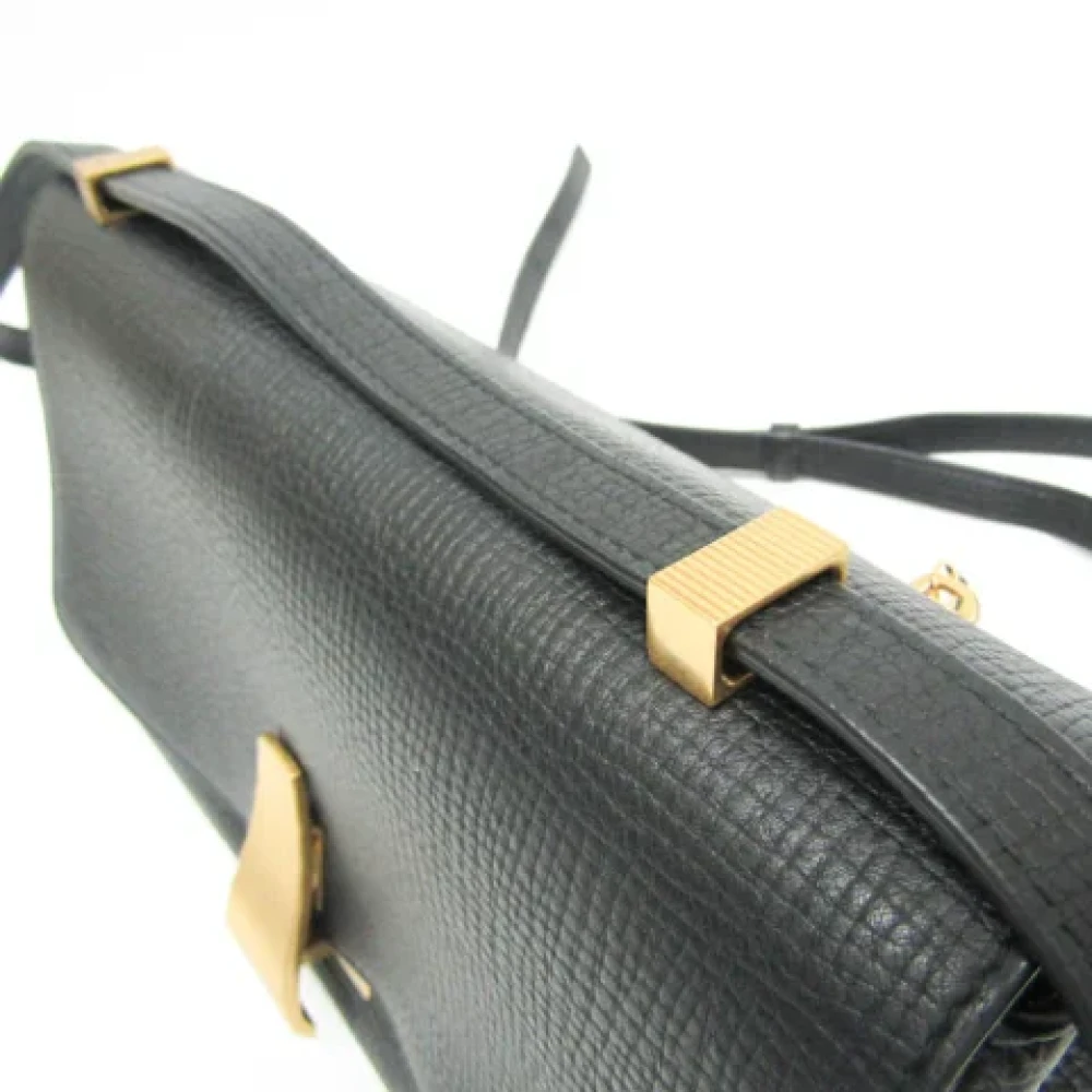 Bottega Veneta Vintage Pre-owned Leather shoulder-bags Black Dames