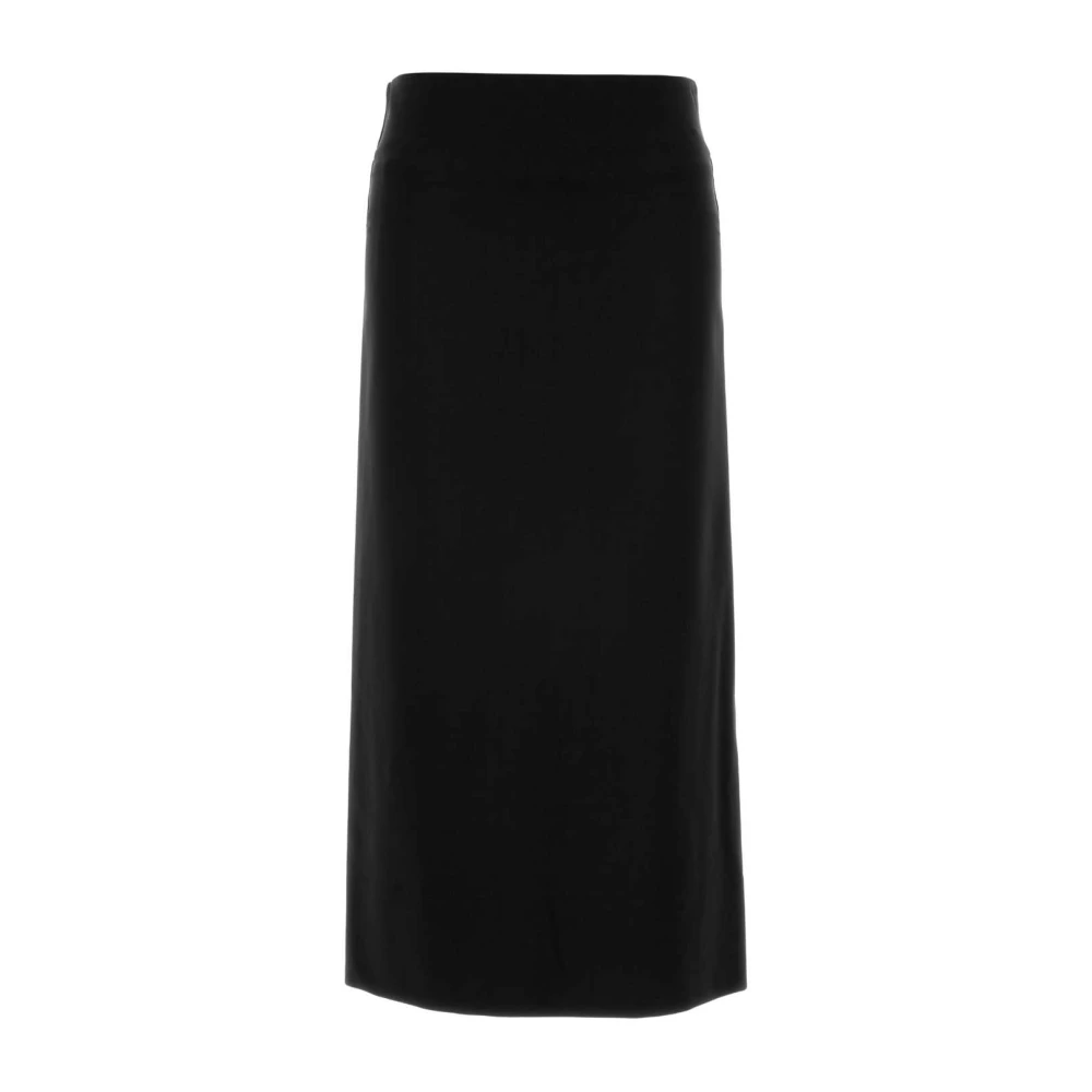 Jil Sander Women's Black Maxi Skirts, S, Slit Maxi Skirt