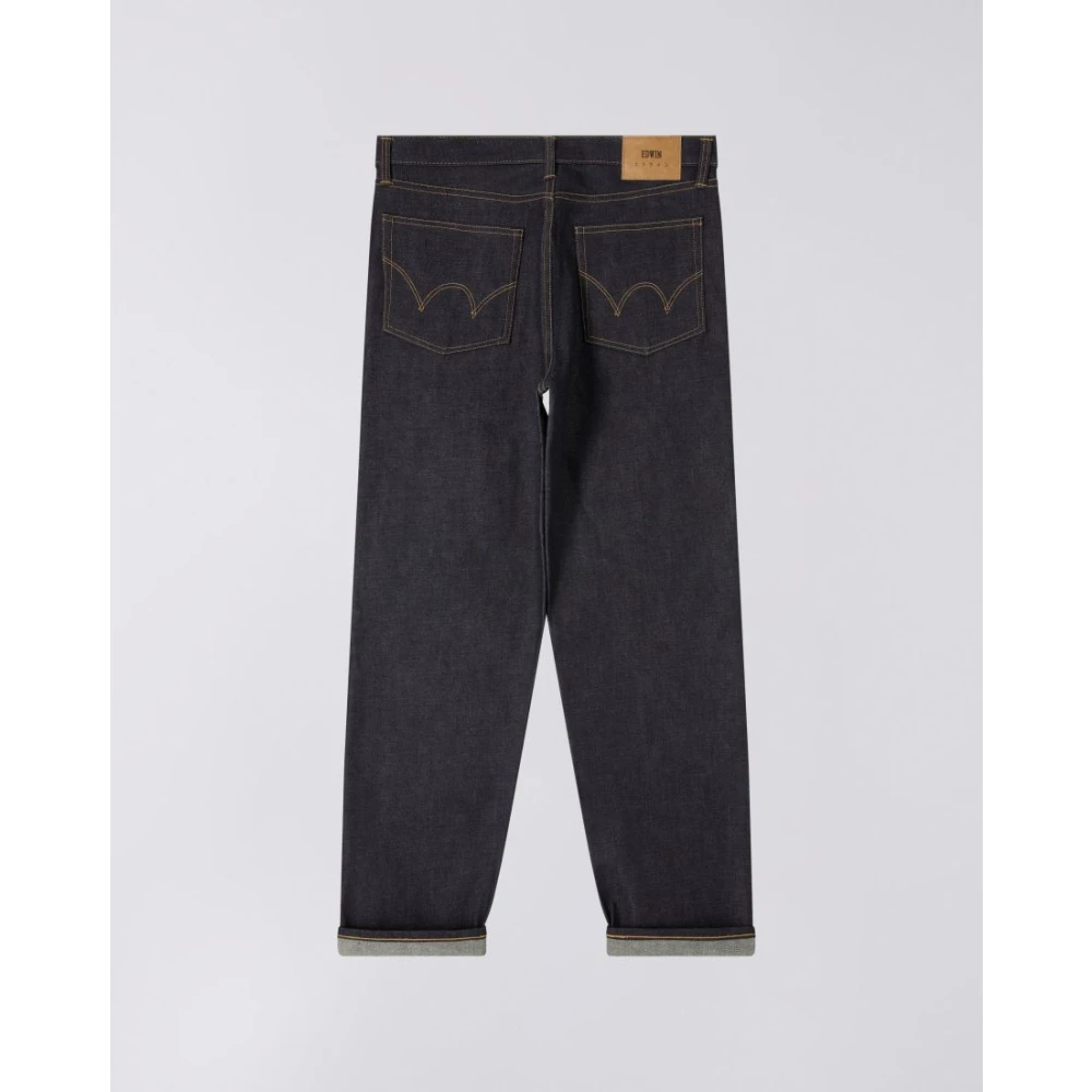Edwin Japanse Losse Jeans Blauw Selvage Denim Black Heren
