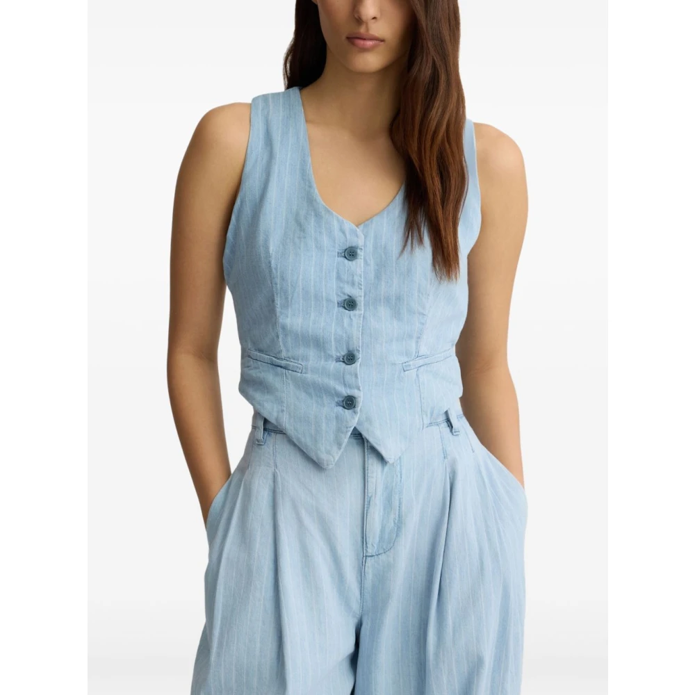 Liu Jo Blauwe Denim Jacks Blue Dames