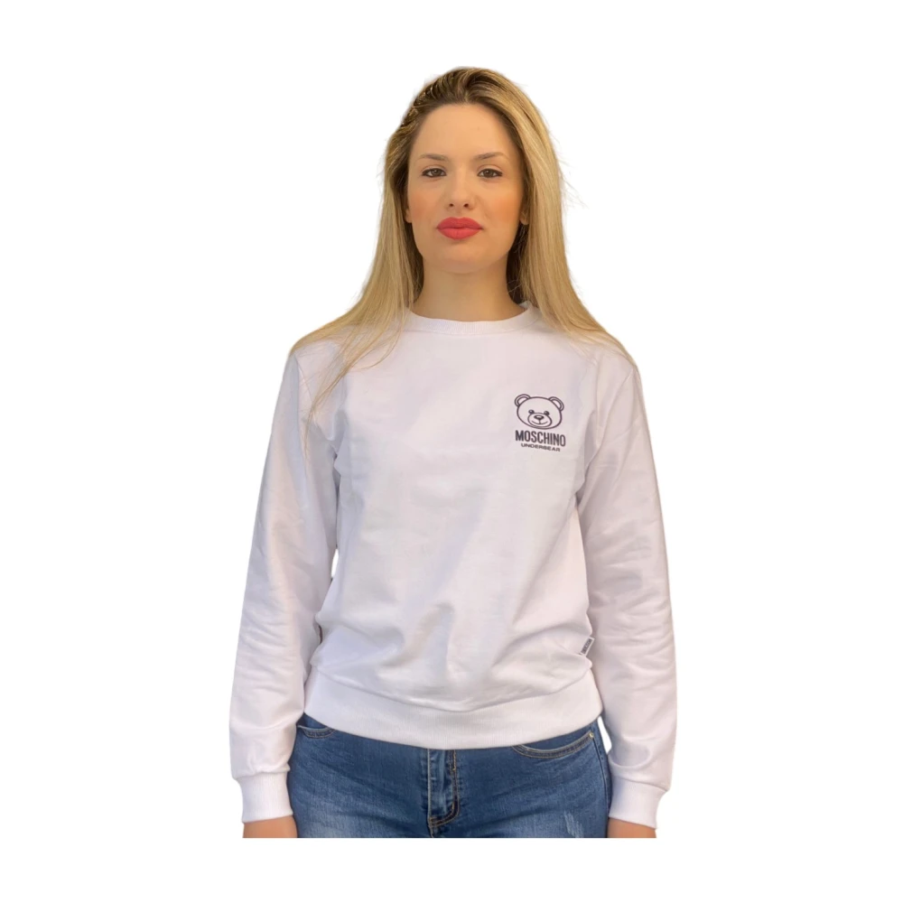 Moschino Stijlvolle Sweatshirt voor Trendy Look White Dames