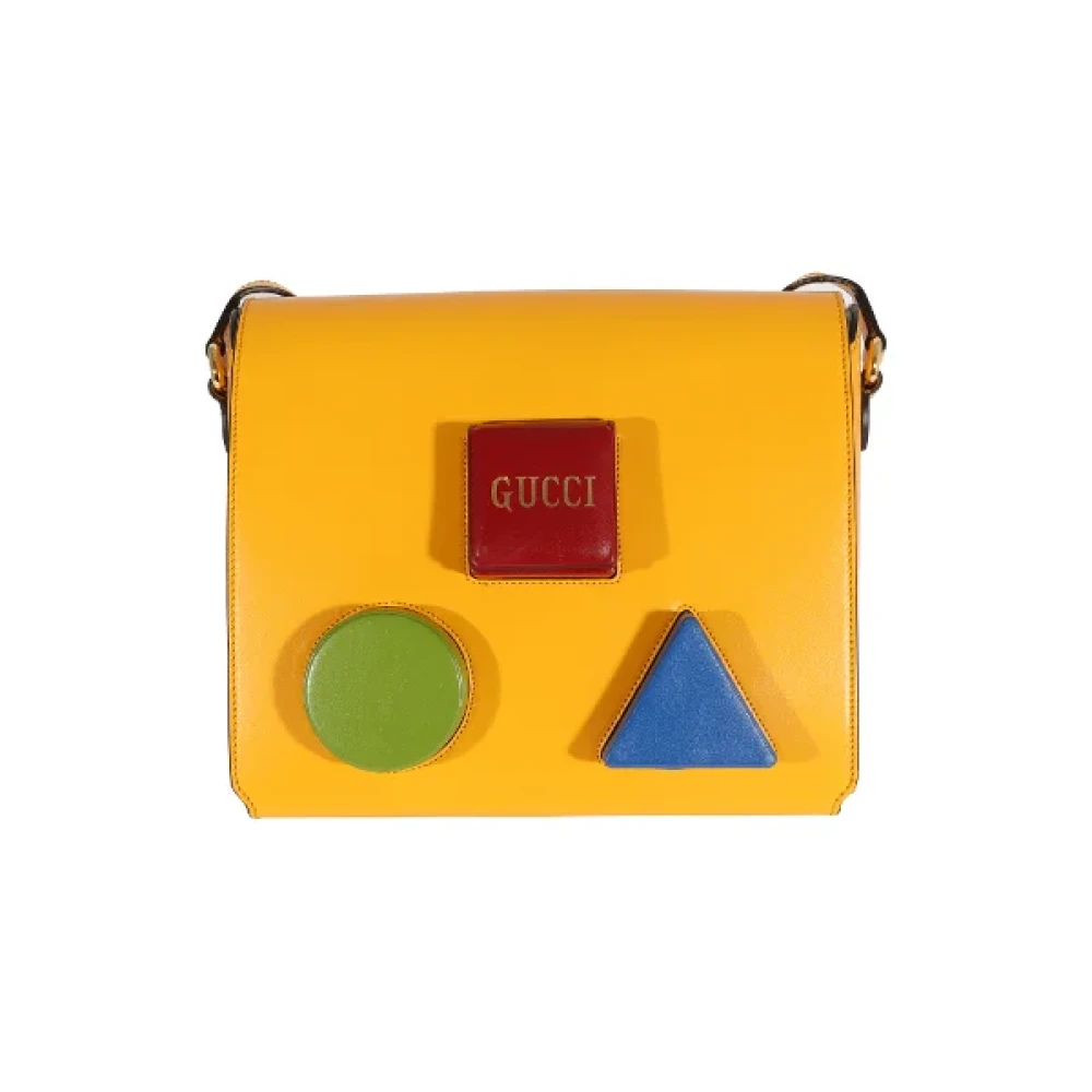 Gucci Vintage Pre-owned Leather crossbody-bags Yellow Dames