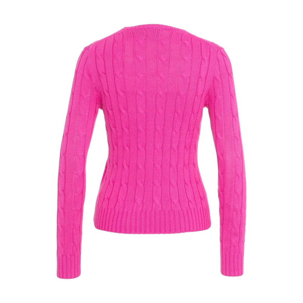 Polo Ralph Lauren Roze Kabel Gebreide Trui Pink Dames