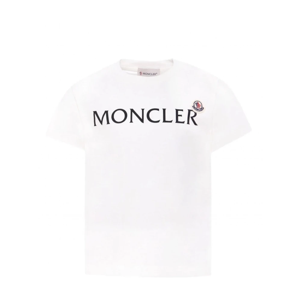 Moncler Unisex Kids White Kids Short Sleeve T-Shirts, 6 Y, Kids Double Logo T-Shirt In