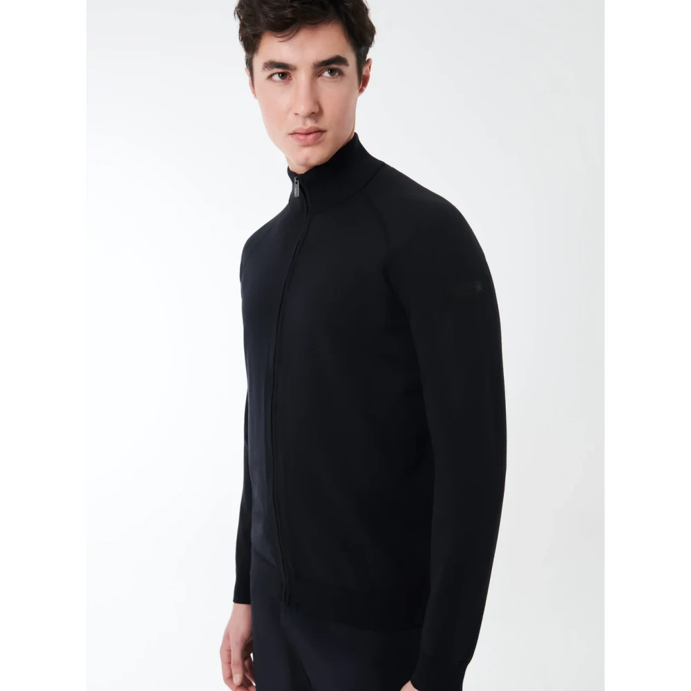 Rrd Blå Teknisk Dragkedja Cardigan