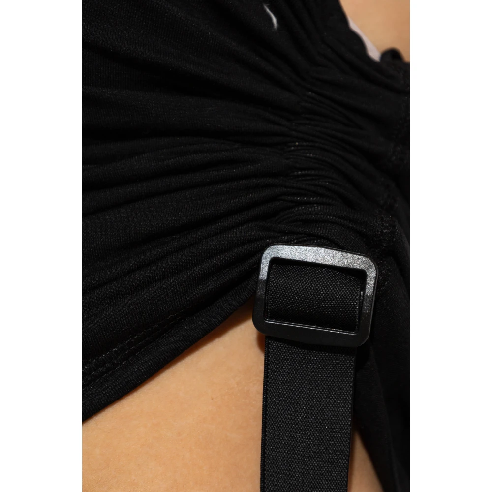 Helmut Lang Rok met zijdelingse draperie Black Dames