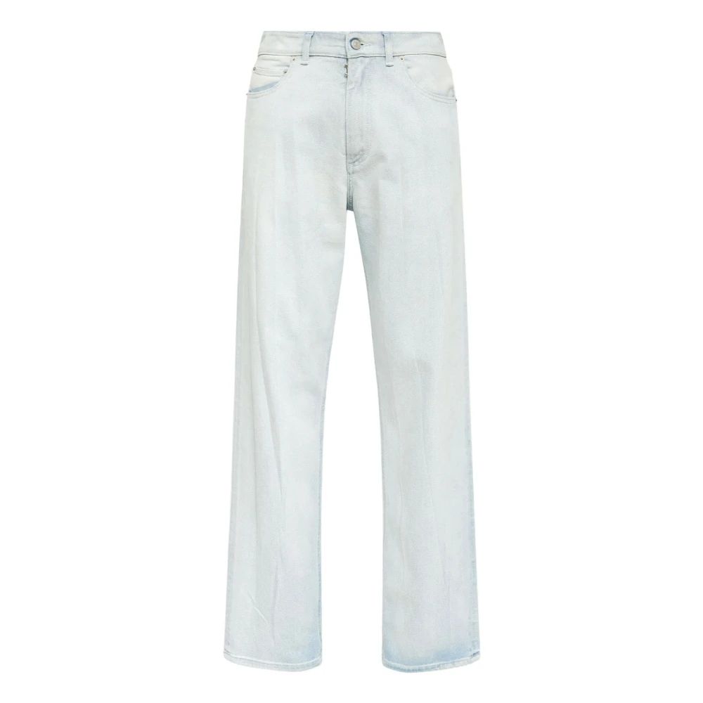 Mm6 Maison Margiela Men's Blue Straight Fit Jeans, W32, Pantalone 5 Tasche Jeans