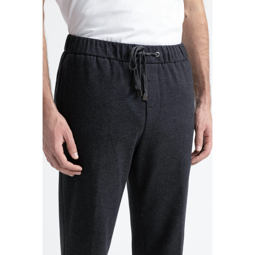 PESERICO Katoenmix joggers Black Heren