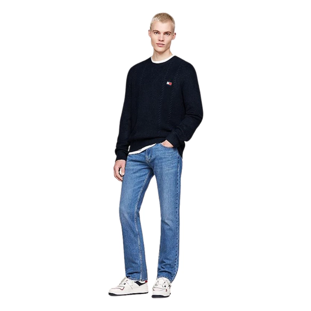 Tommy Hilfiger Blauwe Klassieke Gebreide Trui Blue Heren