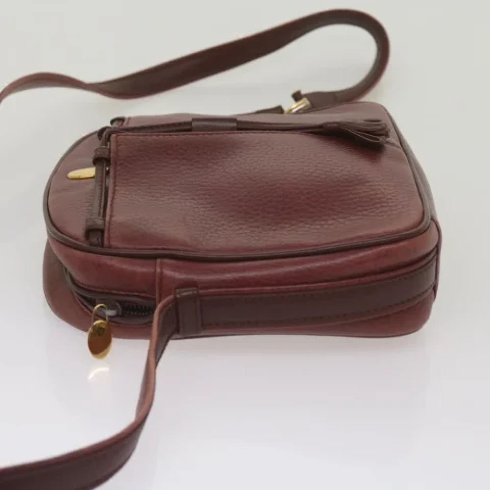 Cartier Vintage Pre-owned Leather shoulder-bags Red Dames