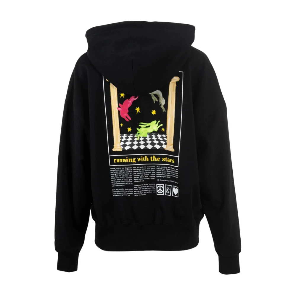 Moschino Hoodie met Grafische Print Black Dames